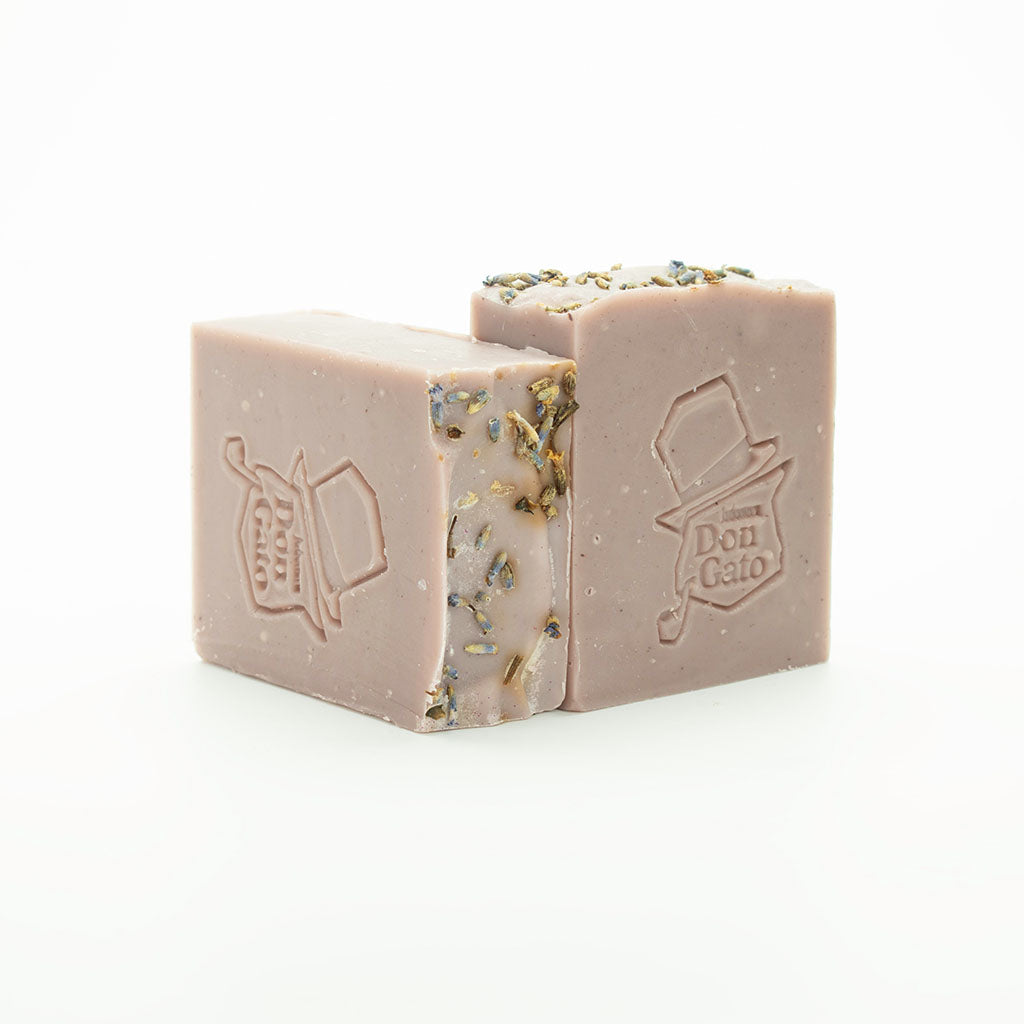Don Gato Lavender natural soap bars with dried lavender buds by Don Gato Soap Co.