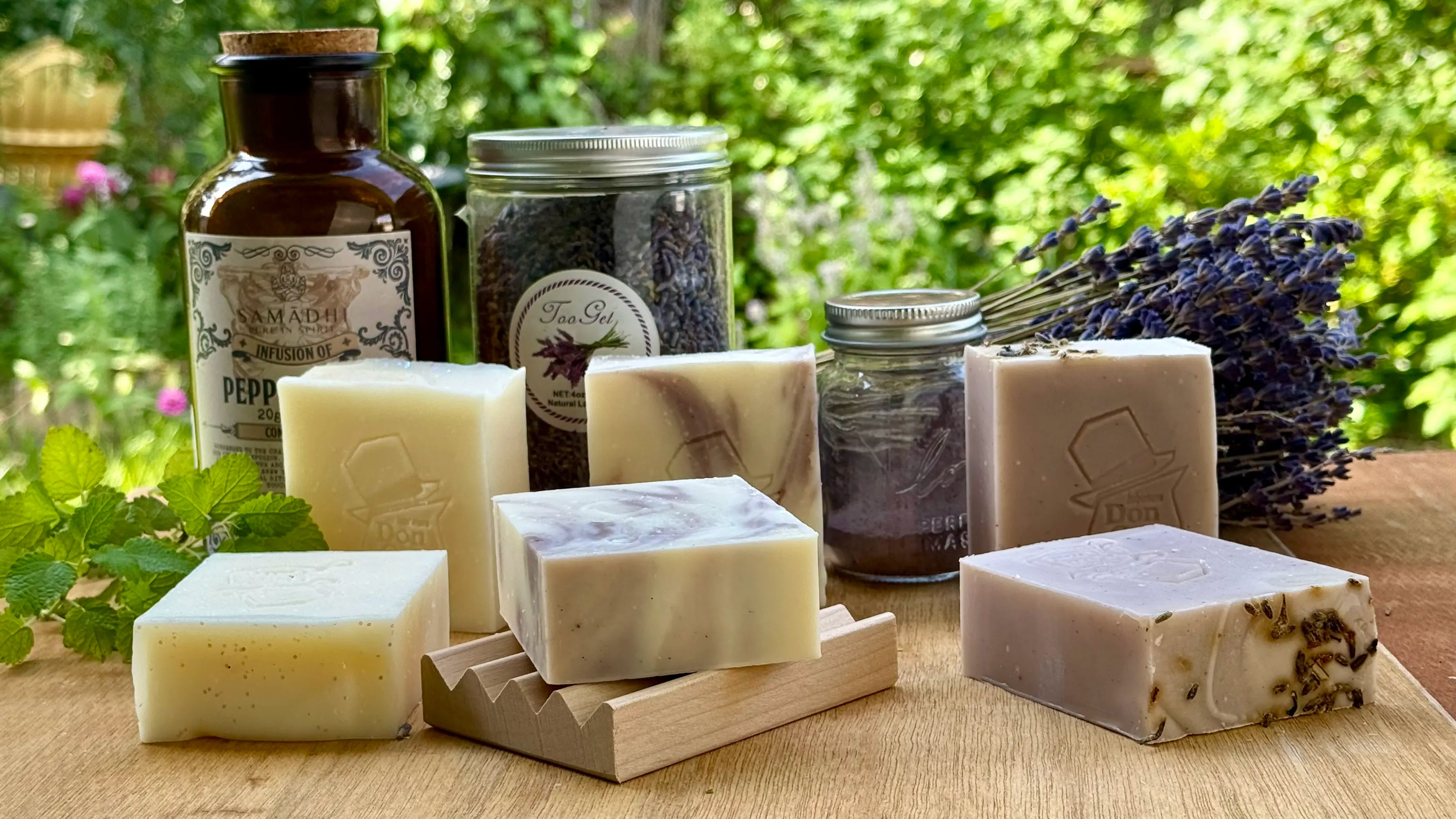 Don Gato Simply Natural collection of natural handcrafted soap bars with lavender by Don Gato Soap Co